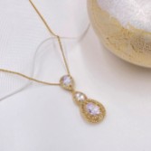 Photograph: Alessandra Gold Vintage Inspired Crystal Pendant Necklace