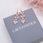 Fotograf: Aria Rose Gold Cubic Zirkonia Tropfenohrringe