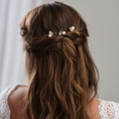 Fotografia: Arianna Conjunto Mira de 3 ganchos de cabelo com pérolas, cristais e strass ARP614