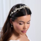 Fotografía: Arianna Diadema de novia Siren Low Pearl AR611