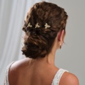 Photograph: Arianna Iris Set of 3 Flowers and Leaves Hair Pins ARP633