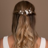 Fotograf: Arianna Stellar Porzellan Blumen und Perlen Haarnadeln ARP745