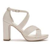 Photograph: Avalia Dilmar Champagne Shimmer Strappy Block Heel Platform Sandals