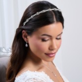 Photograph: Bandeau de mariage Harper Narrow Diamante