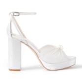 Photograph: Bella Belle Lexi Ivory Pearl Tulle Block Heel Platform Sandals
