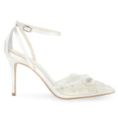 Fotograf: Bella Belle Norah Elfenbein Floral High Heel Knöchelriemen Brautschuhe