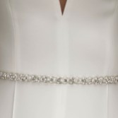 Fotograf: Bianco Dünne Perle und Kristall Organza Brautkleid Gürtel