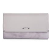 Fotograf: Capollini Graue Clutch-Tasche aus Wildleder und Leder
