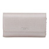 Fotograf: Capollini Perlmuttfarbene Clutch-Tasche aus Blush-Leder