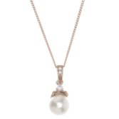Fotografia: Colar com pingente de noiva Opulence Pearl (ouro rosa)