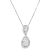 Fotografía: Collar con colgante adornado con cristales Celeste (plata)
