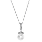 Fotografía: Collar con colgante de boda «Opulence Pearl» (plata)