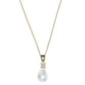 Fotografía: Collar con colgante de perla en forma de lágrima de Dolci Gold