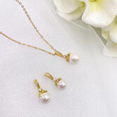 Fotografía: Conjunto de joyas de boda Opulence Pearl (dorado)