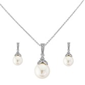 Fotografía: Conjunto de joyas de boda Opulence Pearl (plata)