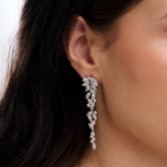 Photograph: Cuba Long Drop Cubic Zirconia Earrings
