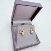 Photograph: Eden Gold Crystal and Cluster Pearl Earrings
