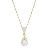 Photograph: Elegance Gold Crystal and Pearl Wedding Pendant Necklace