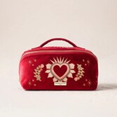 Fotograf: Elizabeth Scarlett „Enchanted Heart“ – Rouge Velvet – Offene, flache Kosmetiktasche