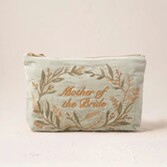 Photograph: Elizabeth Scarlett Olive Branch Mother of the Bride Sage Green Velvet Pouch