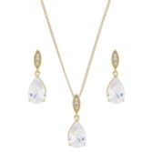 Photograph: Ellie Gold Cubic Zirconia Crystal Wedding Jewellery Set