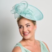 Fotografia: Fascinator da sposa a disco Sinamay grande verde menta