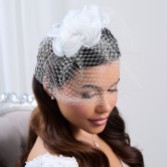 Photograph: Felicity Ivory Floral Birdcage Veil