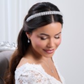 Fotografia: Fita para o cabelo de casamento com pérolas e cristais de Santorini