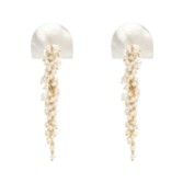Photograph: Freya Rose Hakuro Gold Mother of Pearl Long Drop Earrings