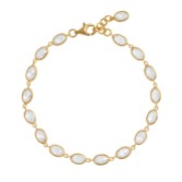 Fotografia: Freya Rose Pulseira com cristal oval emoldurado em ouro
