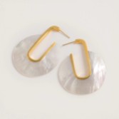Photograph: Freya Rose Warrioress Mother of Pearl Hoop Earrings