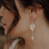 Photograph: Hermione Harbutt Aisla Statement Freshwater Pearl Earrings