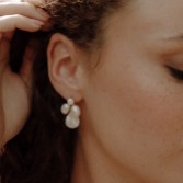 Photograph: Hermione Harbutt Beatrice Gold Baroque Pearl Earrings