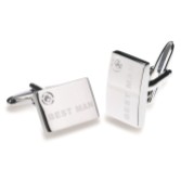 Photograph: Ivory and Co Best Man Cufflinks with Crystal Detail