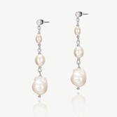 Photograph: Ivory and Co Cheltenham Drop Pearl Earrings
