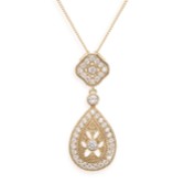 Fotografia: Ivory and Co Colar com pendente de cristal dourado «Moonstruck»