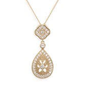 Fotografía: Ivory and Co Collar con colgante de cristal dorado «Moonstruck»