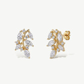 Fotograf: Ivory and Co Cypress Gold Vine of Leaves Earrings