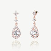Photograph: Ivory and Co Edinburgh Rose Gold Crystal Teardrop Earrings
