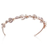 Fotografia: Ivory and Co Fita para a cabeça com folhas esmaltadas em ouro rosa Pearl Mist