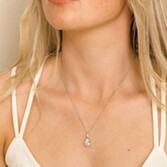Photograph: Ivory and Co Genova Crystal Teardrop Pendant Necklace