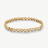 Photograph: Ivory and Co Grafton Gold Crystal Love Knot Bracelet