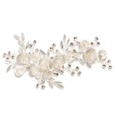Fotografia: Ivory and Co Grampo de cabelo com flores esmaltadas «Forget Me Not» e cristal opalino