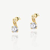 Photograph: Ivory and Co Hamilton Gold Crystal Stud Earrings