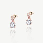Photograph: Ivory and Co Hamilton Rose Gold Crystal Stud Earrings