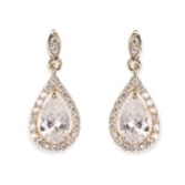 Zdjęcie: Ivory and Co Kolczyki ślubne Belmont Crystal Drop (złote)