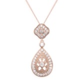 Fotograf: Ivory and Co Moonstruck Rose Gold Kristall Anhänger Halskette