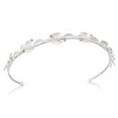 Photograph: Ivory and Co Pearl Dream Silver Enameled Leaves Wedding Headband