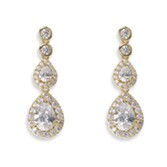 Fotografía: Ivory and Co Pendientes de boda «Sorbonne Crystal Teardrop» (dorados)
