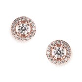 Fotografía: Ivory and Co Pendientes de botón de cristal en oro rosa de Balmoral